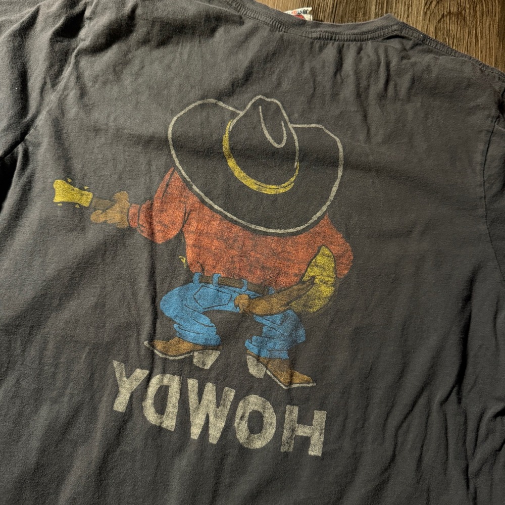 Junk Food Looney Tunes Taz Cowboy Howdy Graphic T-Shirt Mens Medium Faded Black - Picture 7 of 8